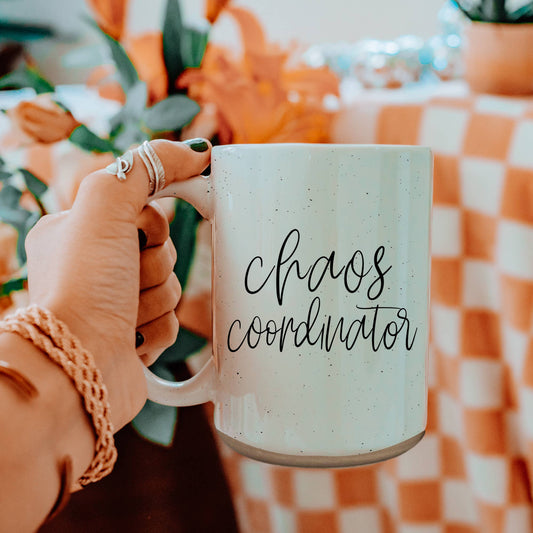 Cozy Ceramic Coffee Mug – Chaos Coordinator | Large 16oz Modern Drinkware