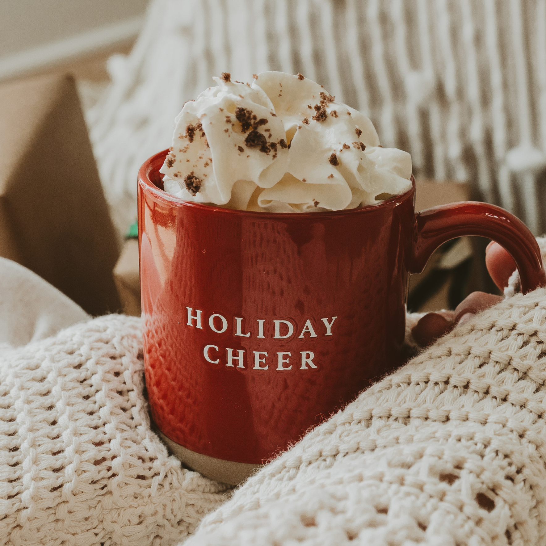 Holiday Cheer Stoneware Coffee Mug 