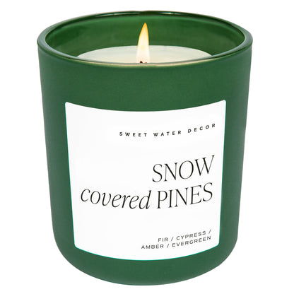 *NEW* Snow Covered Pines 15 oz Soy Holiday Candle, Matte Jar - Christmas Collection