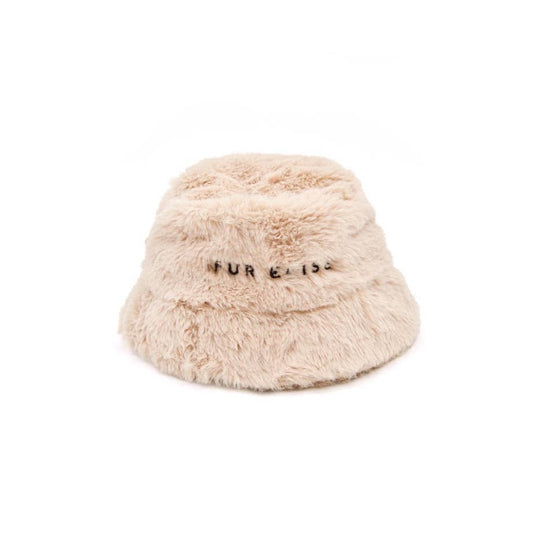 Furi Pet Hat - Sand | Cozy Faux Fur Bucket Hat for Pets | Adjustable Strap & Stylish Design