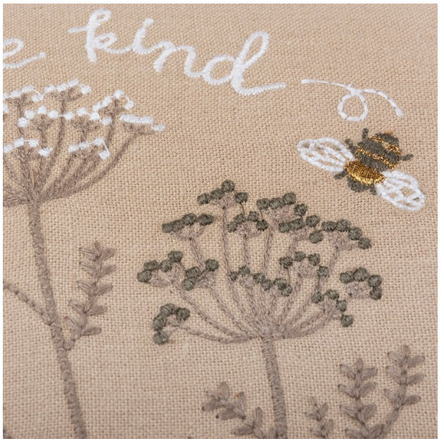 Farmhouse Bee Kind Botanical Pillow |  Rustic Country 26" Bee Kind Botanical Pillow