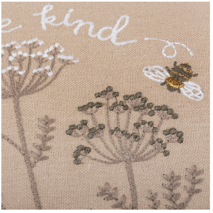 Farmhouse Bee Kind Botanical Pillow |  Rustic Country 26" Bee Kind Botanical Pillow