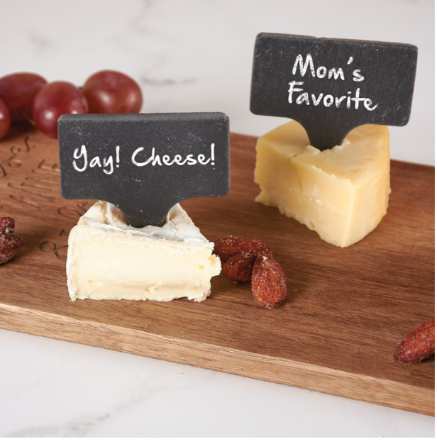 Farmhouse Slate Cheese Charcuterie Witty Party Pick Set – Reversible & Customizable | Kitchen Collection