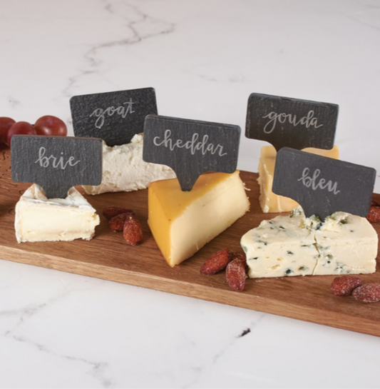 Farmhouse Slate Cheese Charcuterie Party Pick Set – Reversible & Customizable | Kitchen Collection