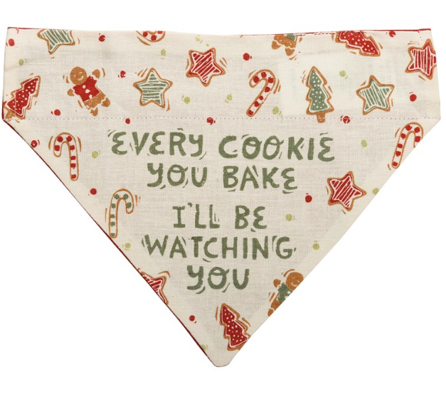 Festive Reversible Dog "Elf Made Me Do It" Christmas Collar Bandana | Cozy Pet Collection