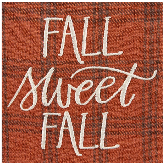 Farmhouse "Fall Sweet Fall" Plaid Kitchen Towel