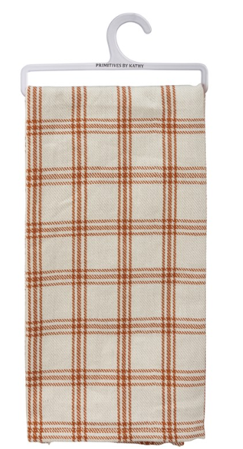 Farmhouse "Happy Pumpkin Spice Season" Plaid Kitchen Towel