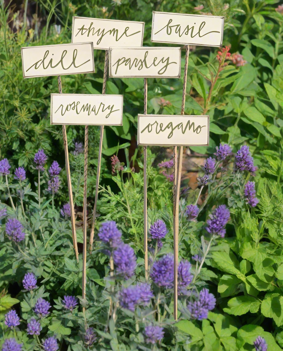 Farmhouse Herb Markers | Garden Chic Herb Markers