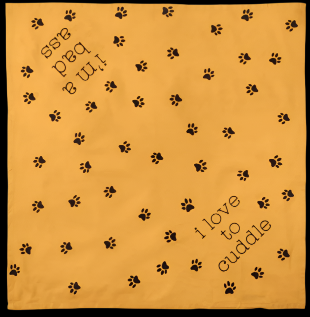 Reversible "Bad Ass / Love to Cuddle" Pet Bandana | Country Pet Collection