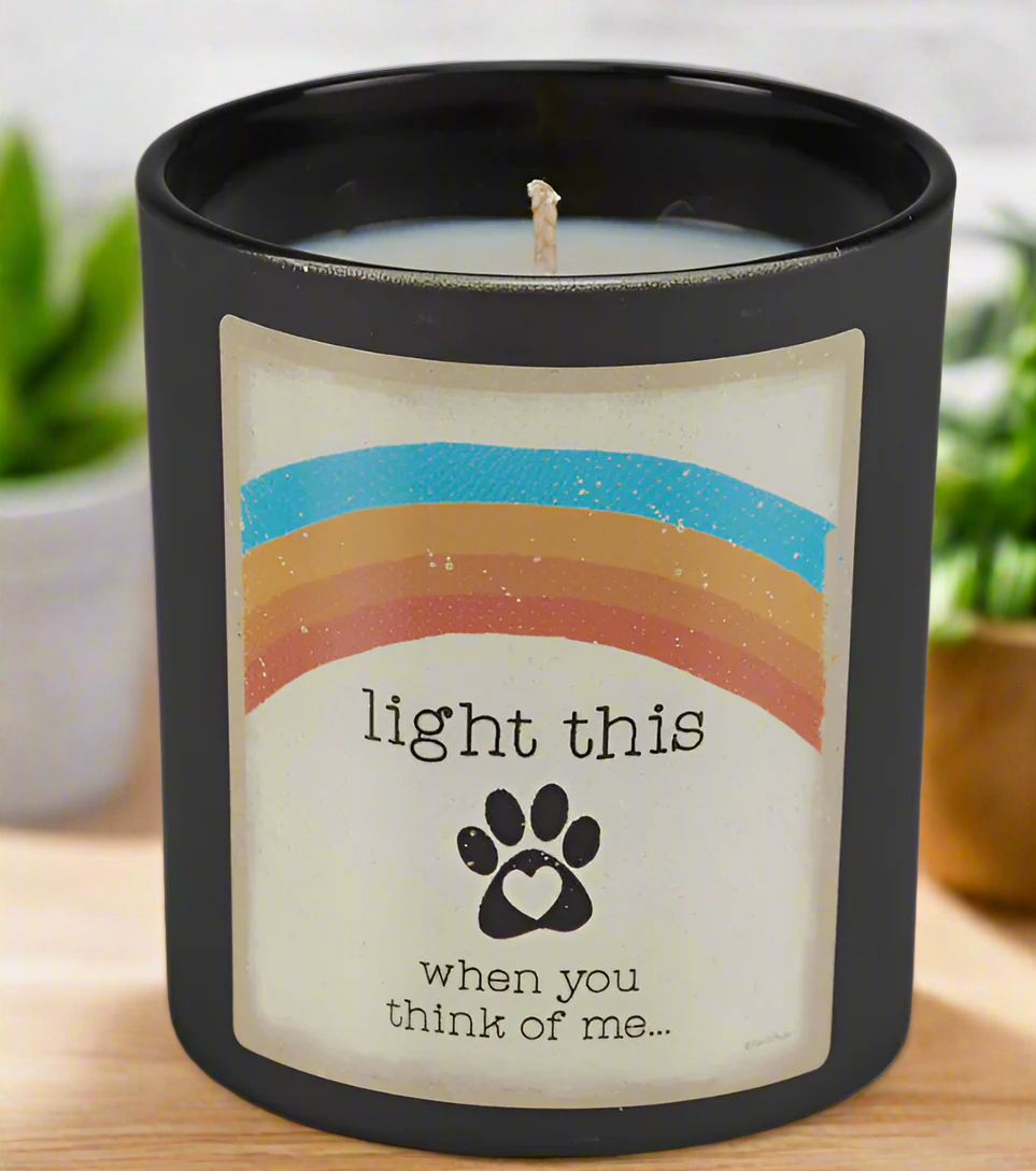 Rainbow Bridge Pet Memorial Candle