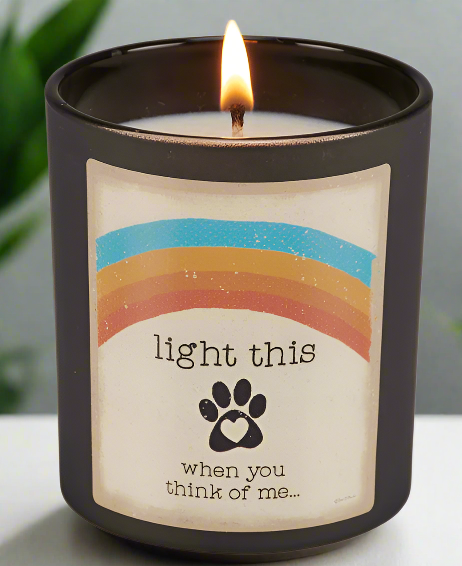 Rainbow Bridge Pet Memorial Candle