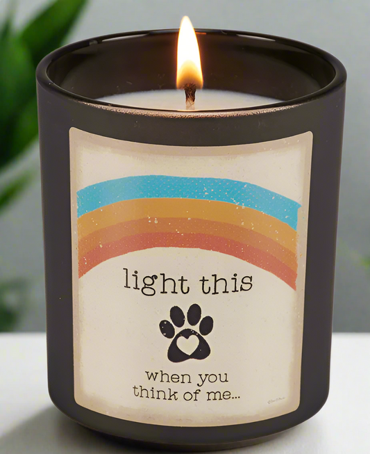 Rainbow Bridge Pet Memorial Candle