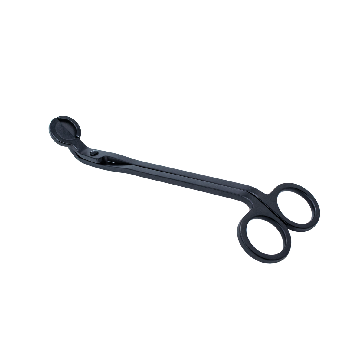 Matte black candle wick trimmer by Franklin & Myrtle