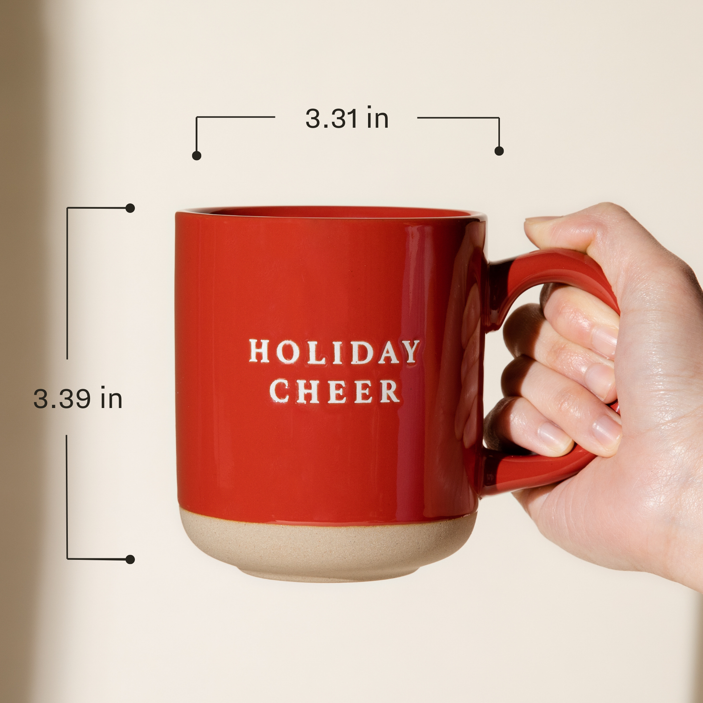 Holiday Cheer Stoneware Coffee Mug 