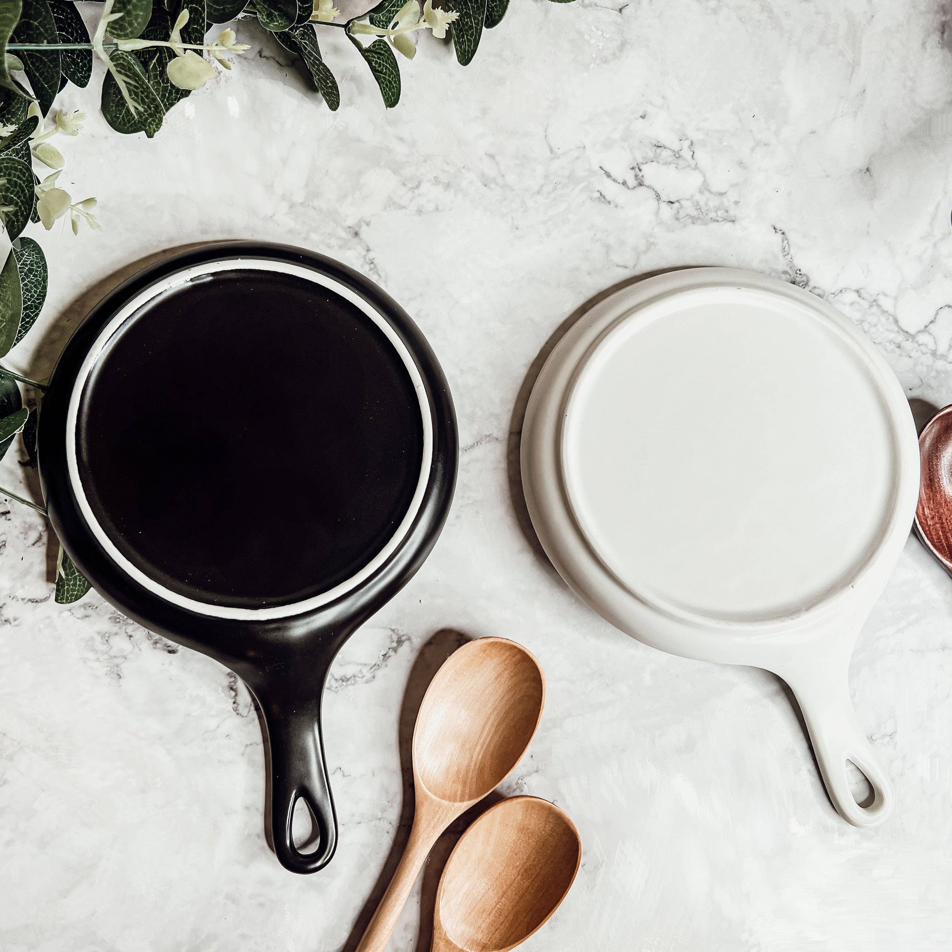 Handmade Ceramic Spoon Rest + Wood Spoon Set – "Life is Short, Lick the Spoon"