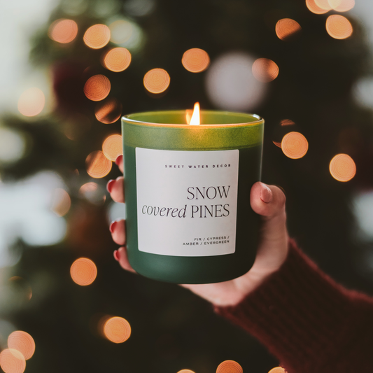 *NEW* Snow Covered Pines 15 oz Soy Holiday Candle, Matte Jar - Christmas Collection